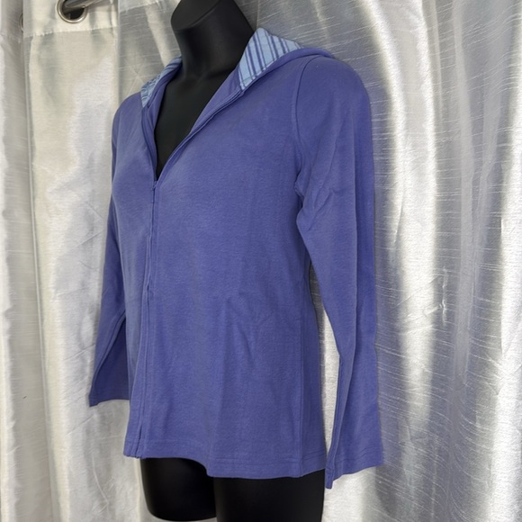 Sport Savvy NWT QVC Style Women’s Small Full Zip Purple Long Sleeve Hoodie Top - Picture 2 of 7